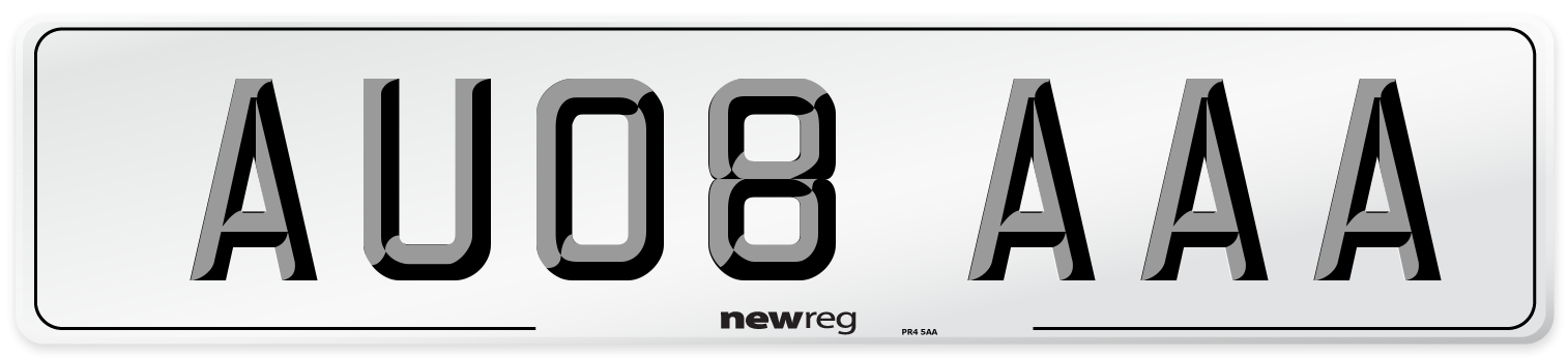 AU08 AAA Number Plate from New Reg